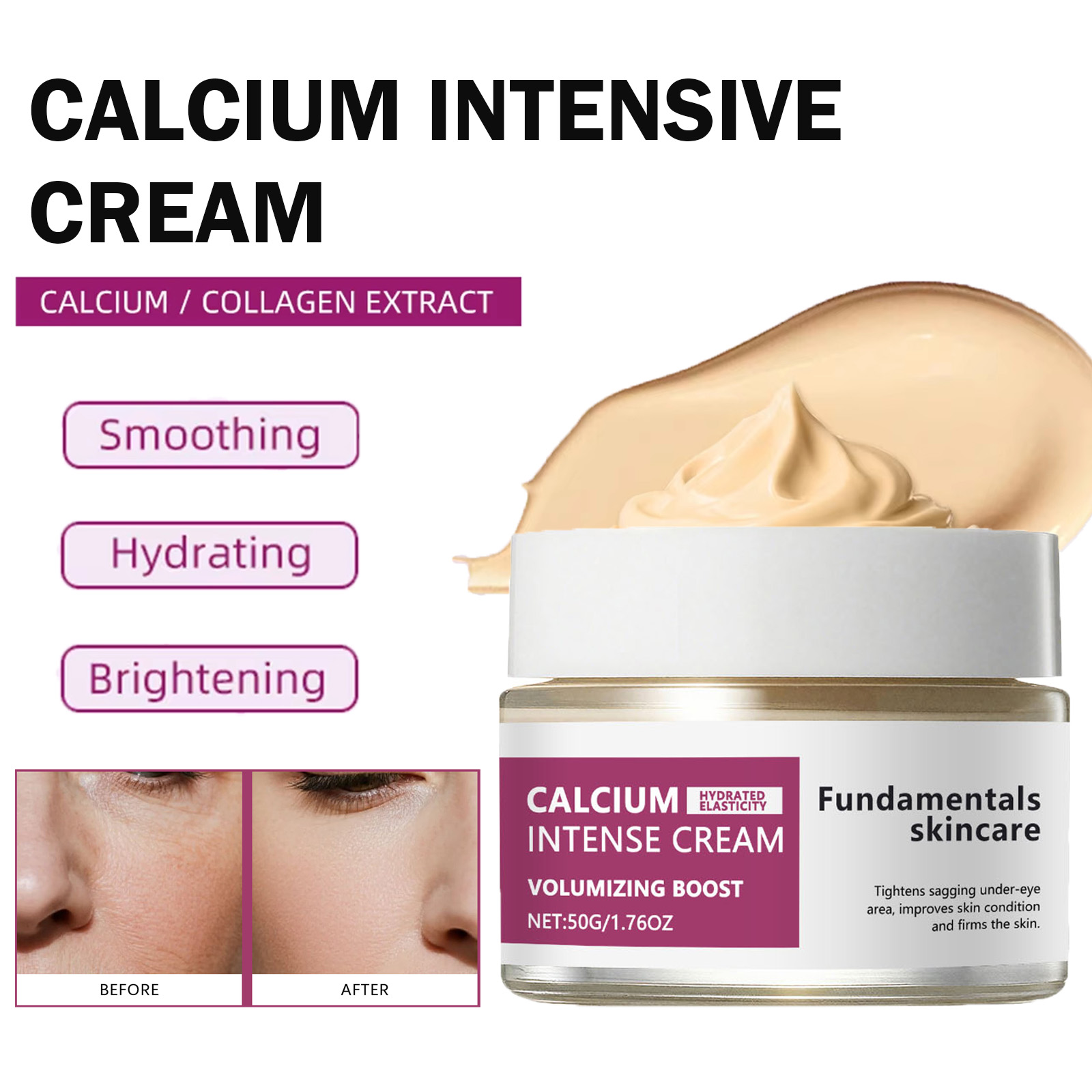 Luxury Skincare Brands - Calcium Intense Cream Tighten Skin Elasticity