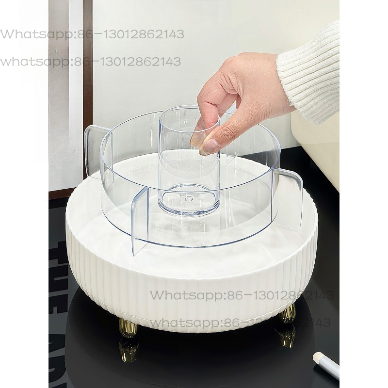 High Luxury Skincare - Rotating cosmetic storage box, light luxury